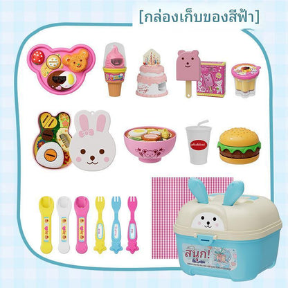 ของเล่นให้อาหาร 8 ชิ้น/set พุดดิ้งให้อาหารของเล่น มาพร้อมกล่องเก็บ ชุดของเล่นป้อนอาหาร